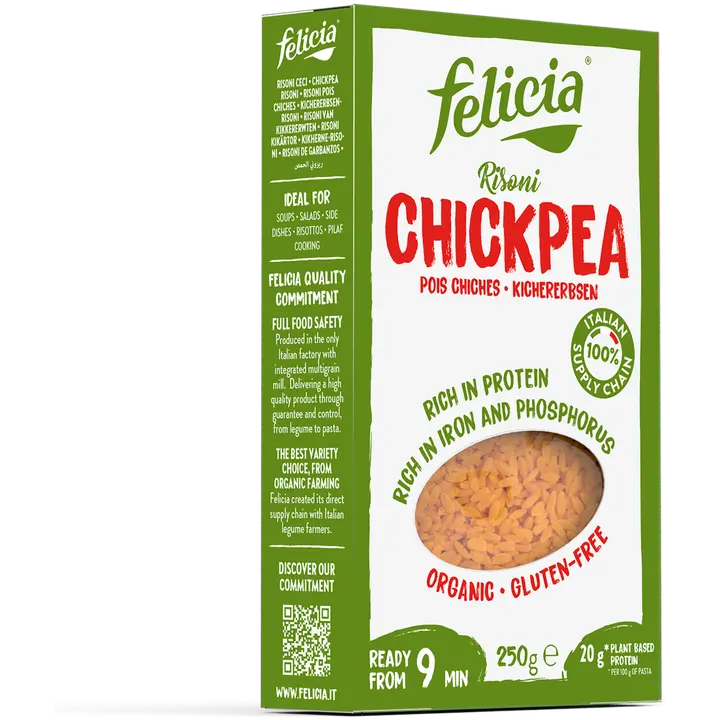 Felicia 250g Risoni kikhernepasta luomu gluteeniton
