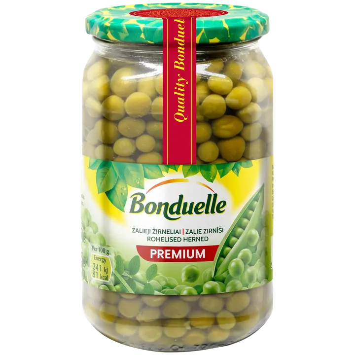 Bonduelle suured herned klaaspurgis 530/375 g, 580 ml