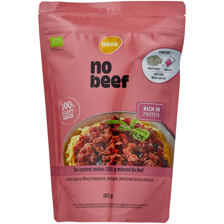 DAVA No Beef luomu kasviproteiinimuru 102g