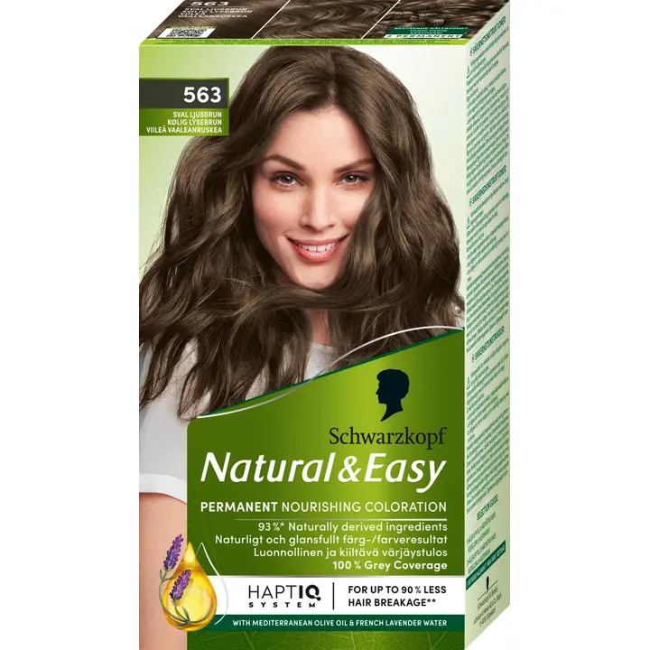 Schwarzkopf Natural & Easy 563 Viileä Vaaleanruskea hiusväri