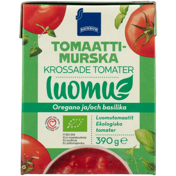 Rainbow tomaattimurska oregano ja basilika luomu 390 g