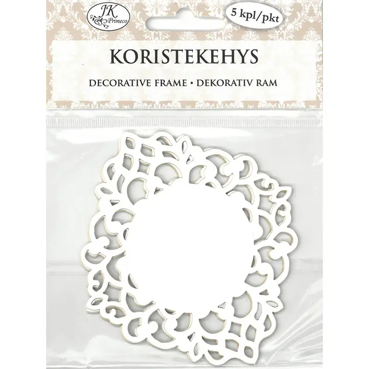 J.K. Primeco Koristekehys Ornamentti valkoinen 5kpl