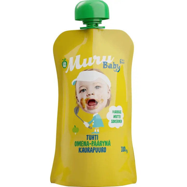 Muru Baby Luomukaurapuuro, omena ja päärynä, alkaen 6 kk, 100 g