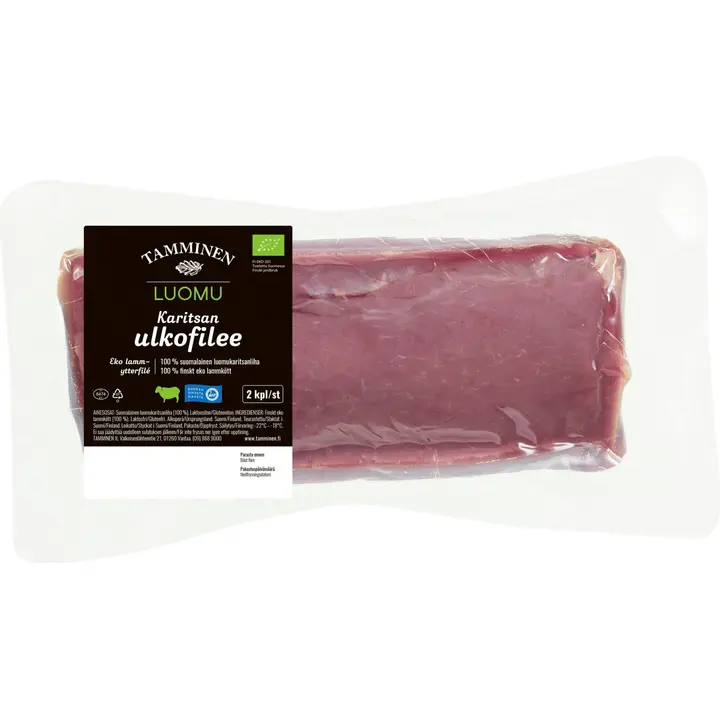 Tamminen luomukaritsan ulkofilee pakaste n500g