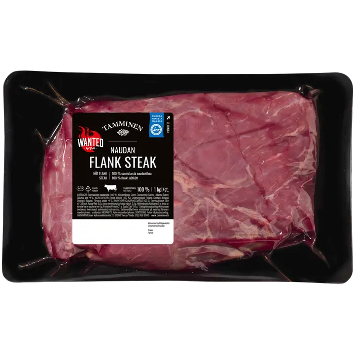 Tamminen naudan flank steak n500g