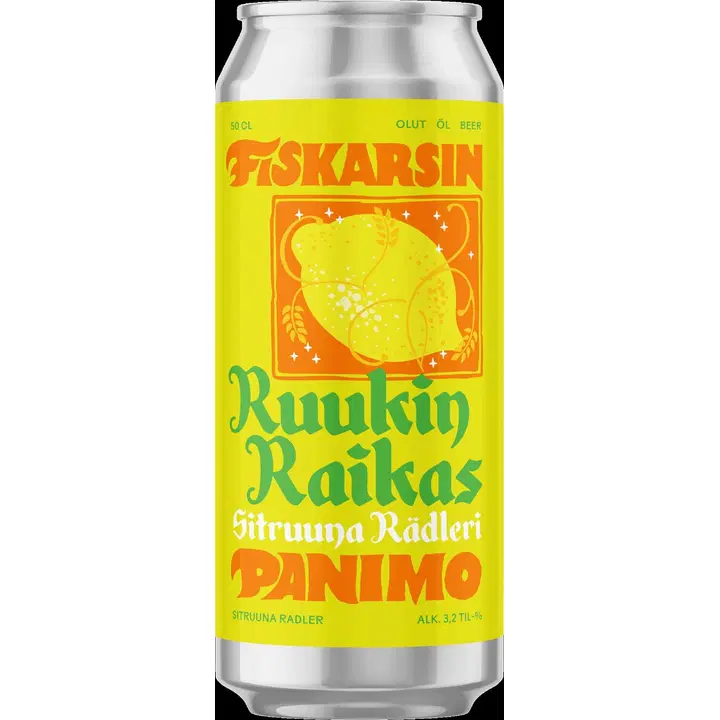 Fiskarsin Panimo Ruukin Raikas Radler 3,2% 50cl tölkki