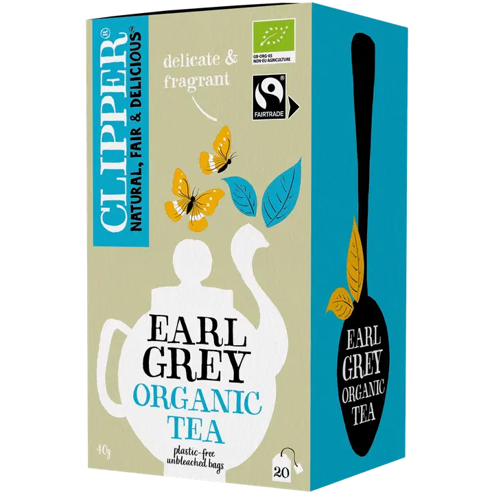 Clipper Luomu Earl Grey musta tee 40g / 20ps Reilu kauppa