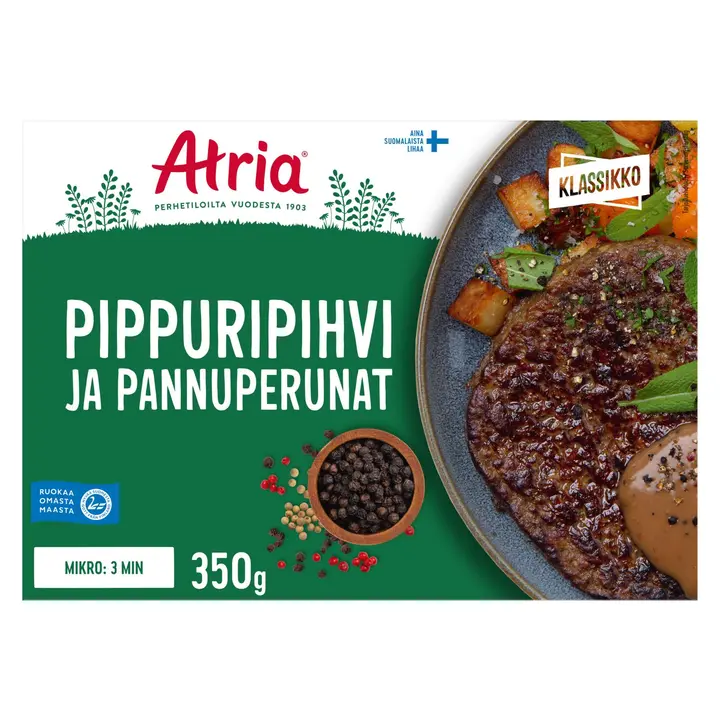 Atria Pippuripihvi ja Pannuperunat 350g