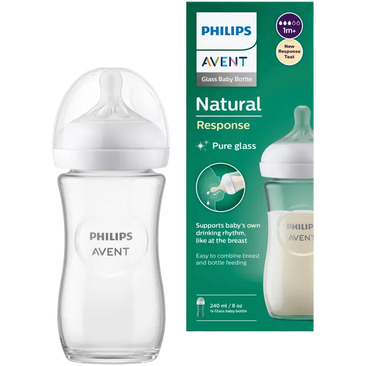Philips Avent Natural Response lasinen tuttipullo 240ml