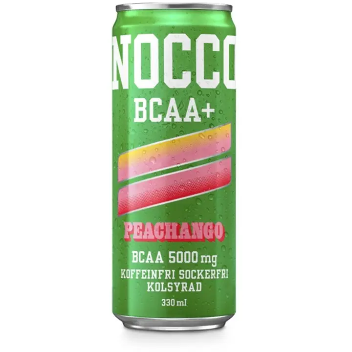 NOCCO BCAA+ Peachango kofeiiniton hiilihapotettu energiajuoma 330ml