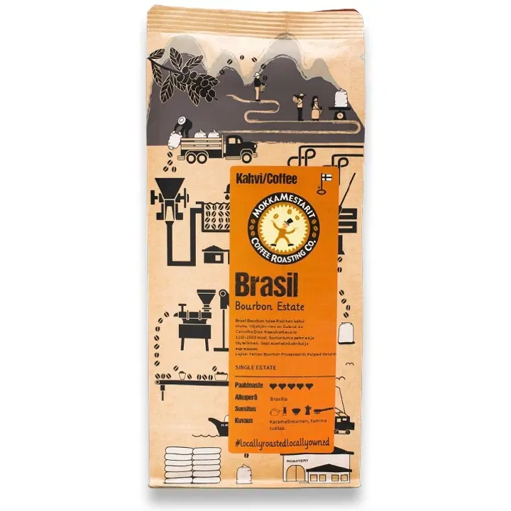 Mokkamestarit 200g Brasil Bourbon kahvipapu