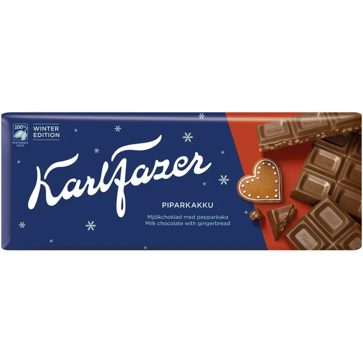 Karl Fazer Winter Edition piparkakku maitosuklaalevy 200g