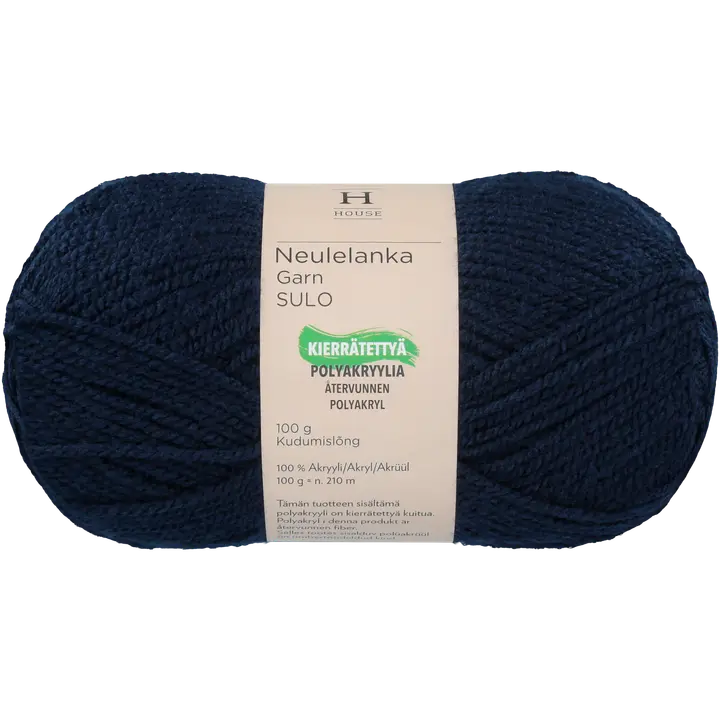 House neulelanka akryyli Sulo 100 g Dark Navy 6194