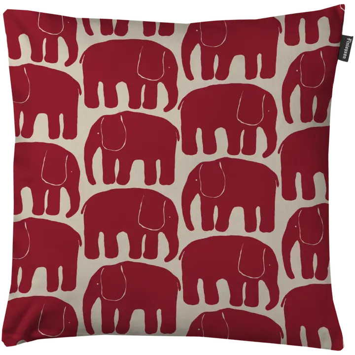 Finlayson koristet.päällinen Elefantti 48x48 punainen/beige