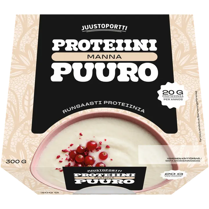 Juustoportti proteiiniga mannapuder, 300 g