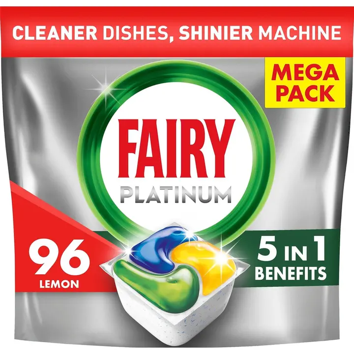 Nõudepesutabletid Fairy Platinum Lemon Mega Pack 96tk