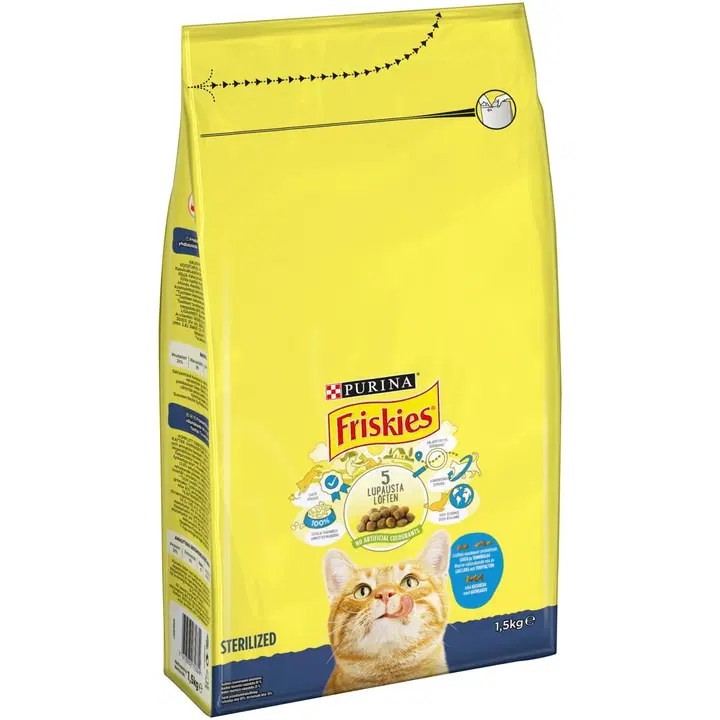 Friskies 1,5kg Sterile lohta ja kasviksia kissanruoka
