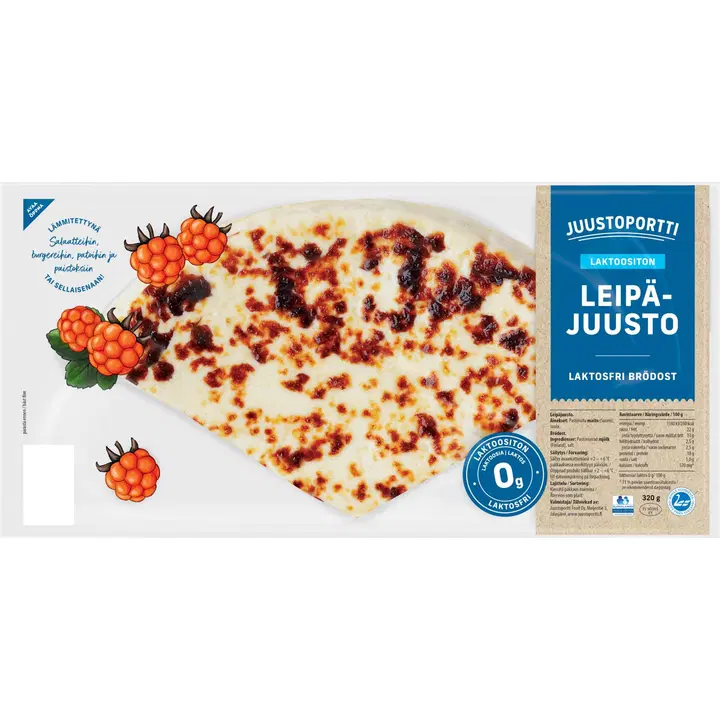 Juustoportti Leipäjuusto 320 g laktoositon