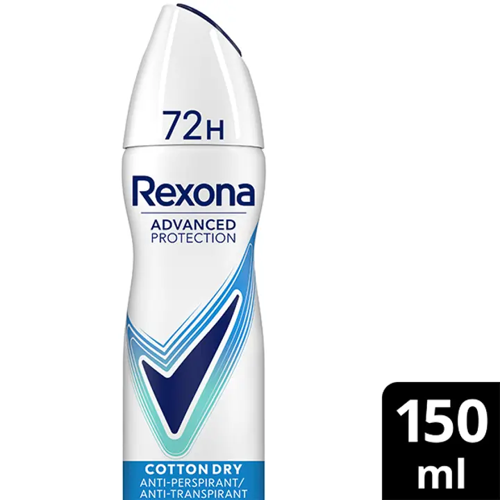 Rexona 72h Advanced Protection Cotton Dry Antiperspirantti Deodorantti spray Tehokas naisille 150 ml