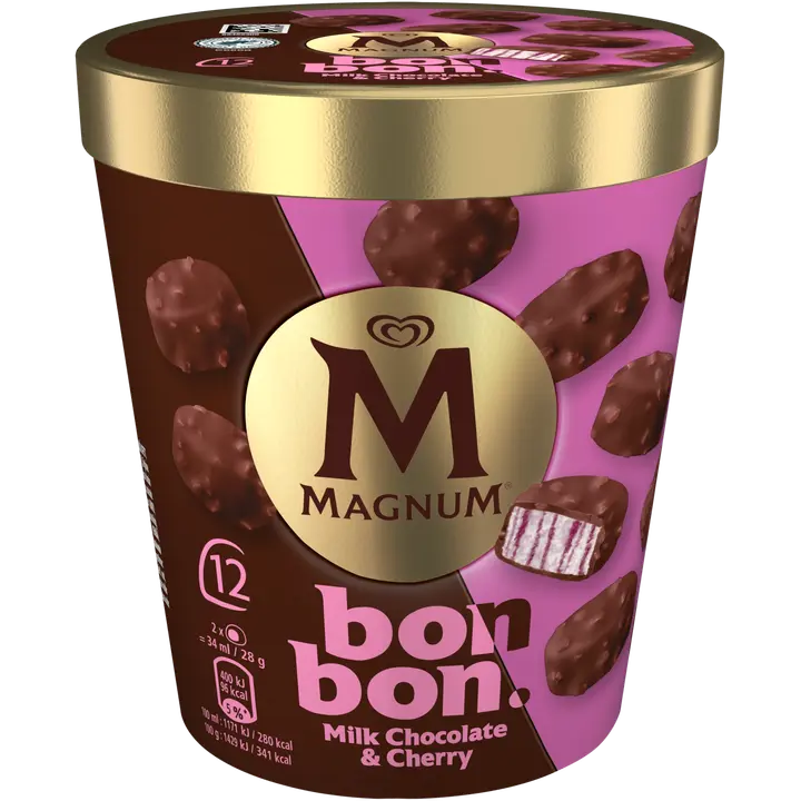 Magnum Milk Chocolate and Cherry Palajäätelö 204ml/171g 12kpl