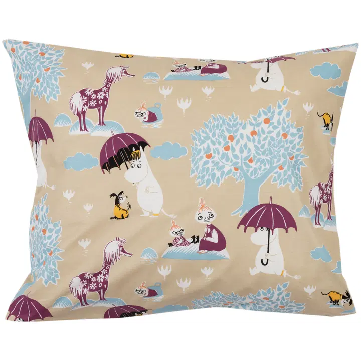 Moomin Arabia Muumi tyynyliina 50x60cm Sateenvarj.GOTS