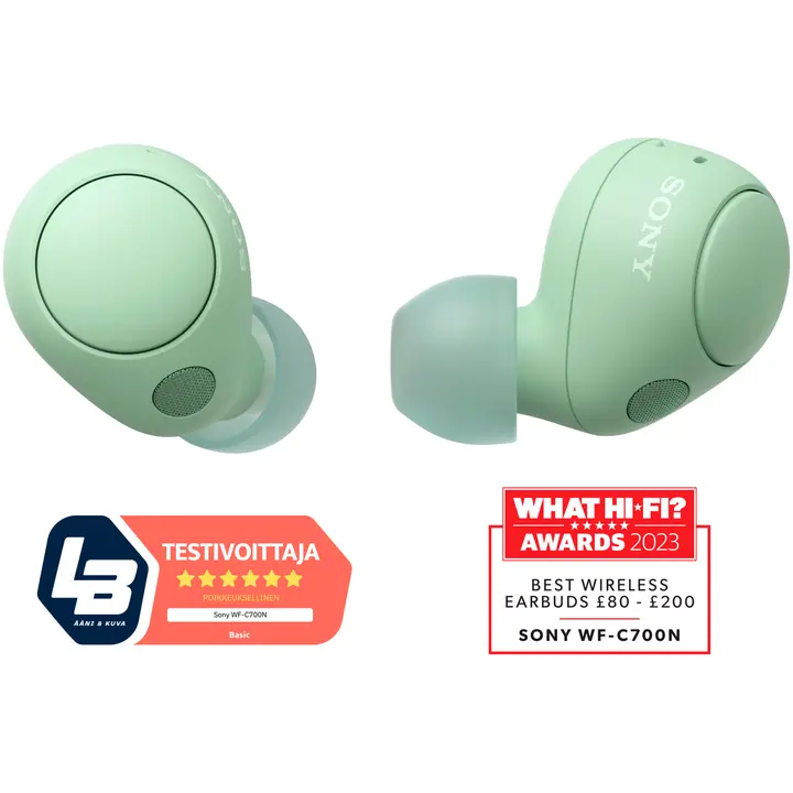 Nööpkõrvaklapid Sony WF-C700NG roheline