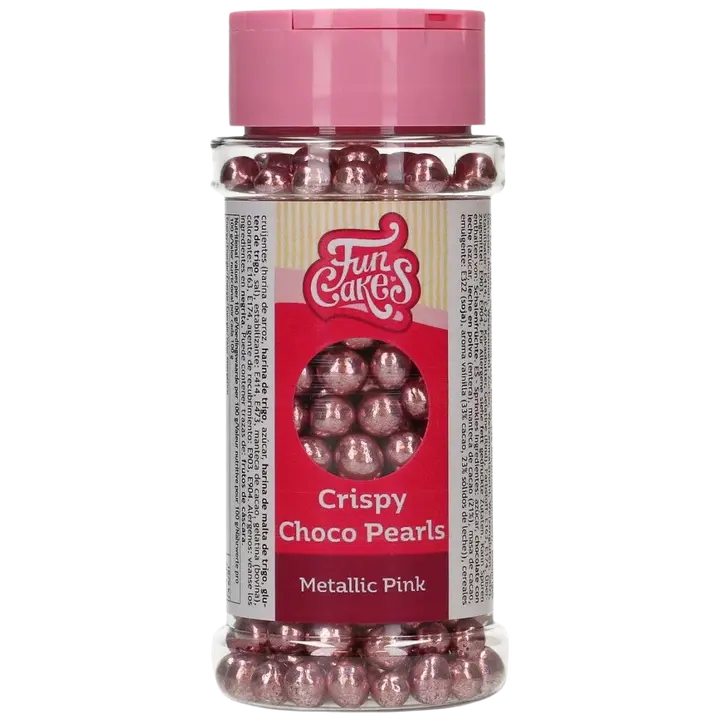 FunCakes suklaahelmet, metallinhohto pinkki 60g