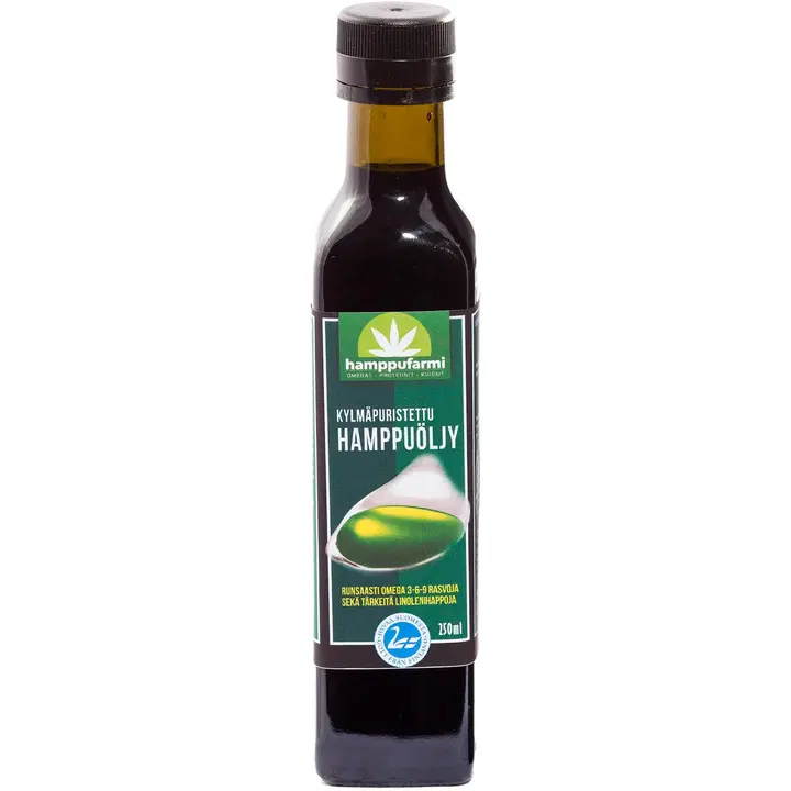 HamppuFarmi Kylmäpuristettu hampunsiemenöljy 250 ml
