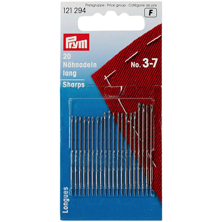 Prym ompeluneulalajitelma koot 3-7 Sharps 20 kpl/pakkaus