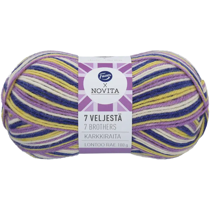 Fazer x Novita Neulelanka 7 Veljestä Karkkiraita Lontoon Rae