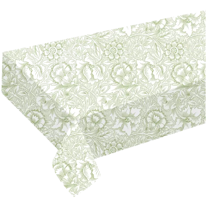 William Morris Pink & Poppy vaaleanvihreä pöytäliina-arkki 1kpl/1,2x2,2m