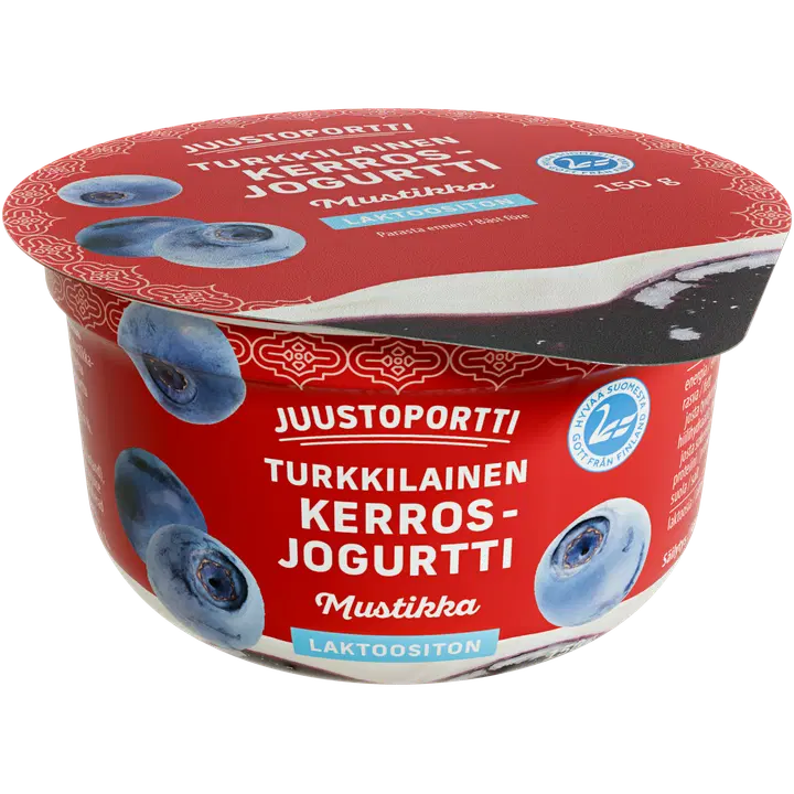 Juustoportti Turkkilainen kerrosjogurtti 150 g mustikka laktoositon