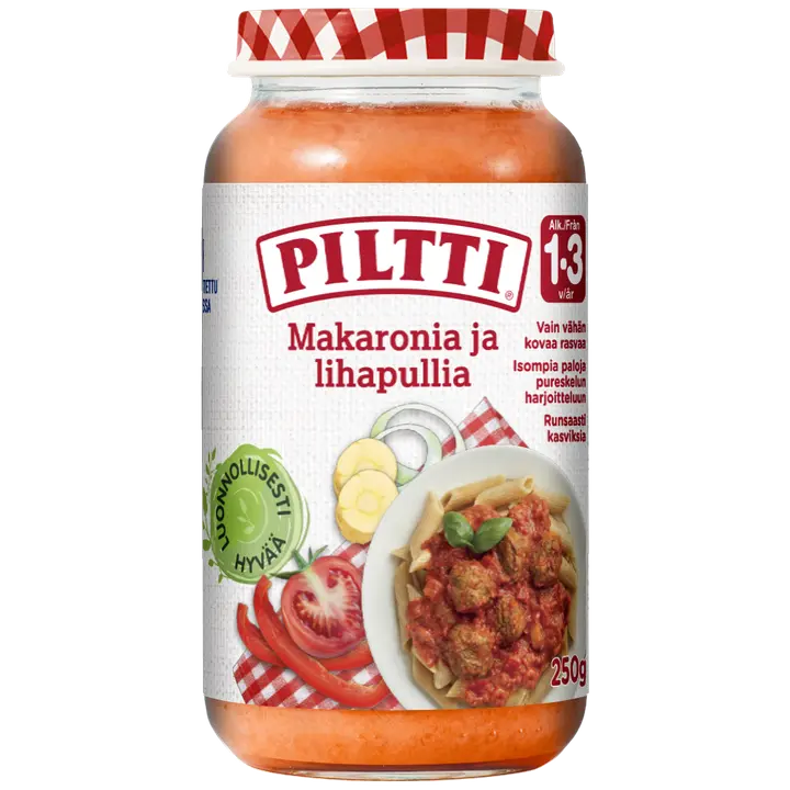 PILTTI 250g Makaronia ja lihapullia lastenateria 1-3v
