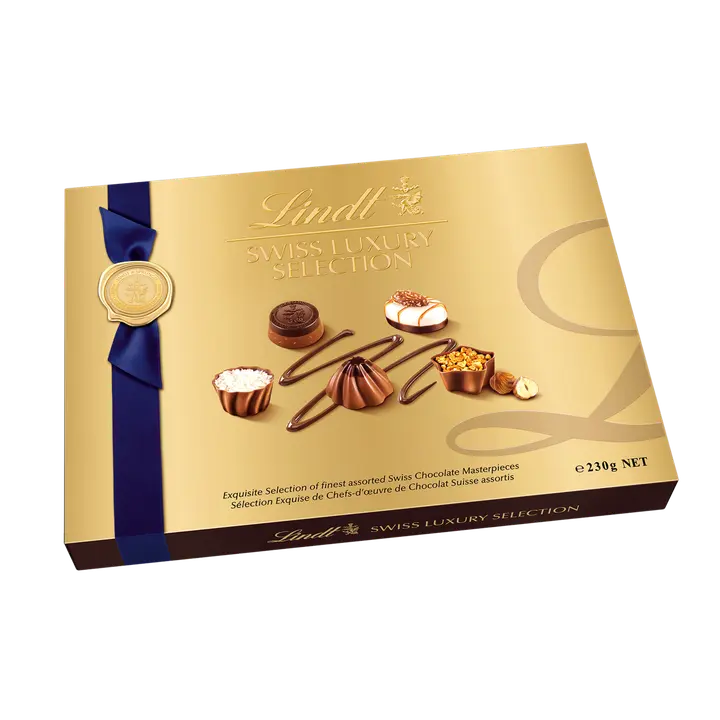 Lindt SWISS LUXURY SELECTION valikoima sveitsiläisiä suklaakonvehteja 230g