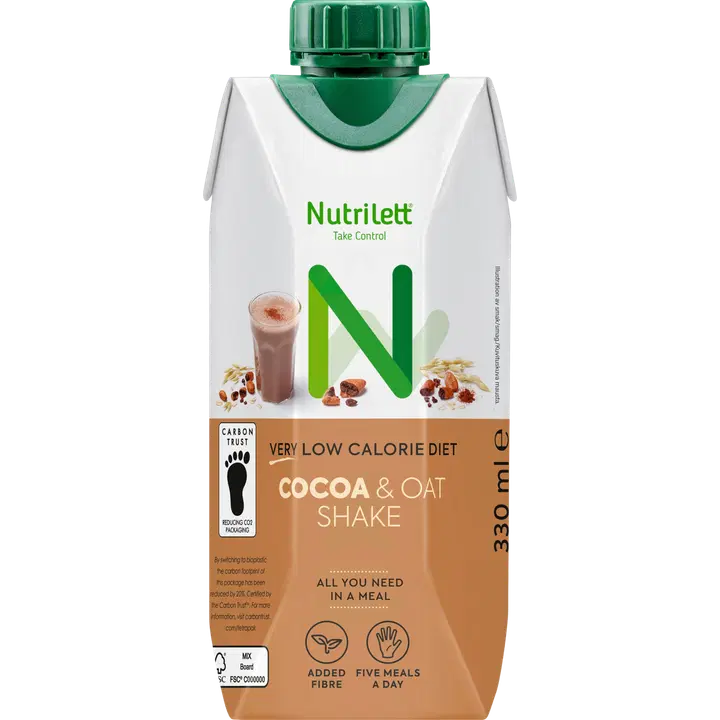 Nutrilett Cocoa & Oat VLCD Valmis pirtelö Kaakao&kaura 330ml