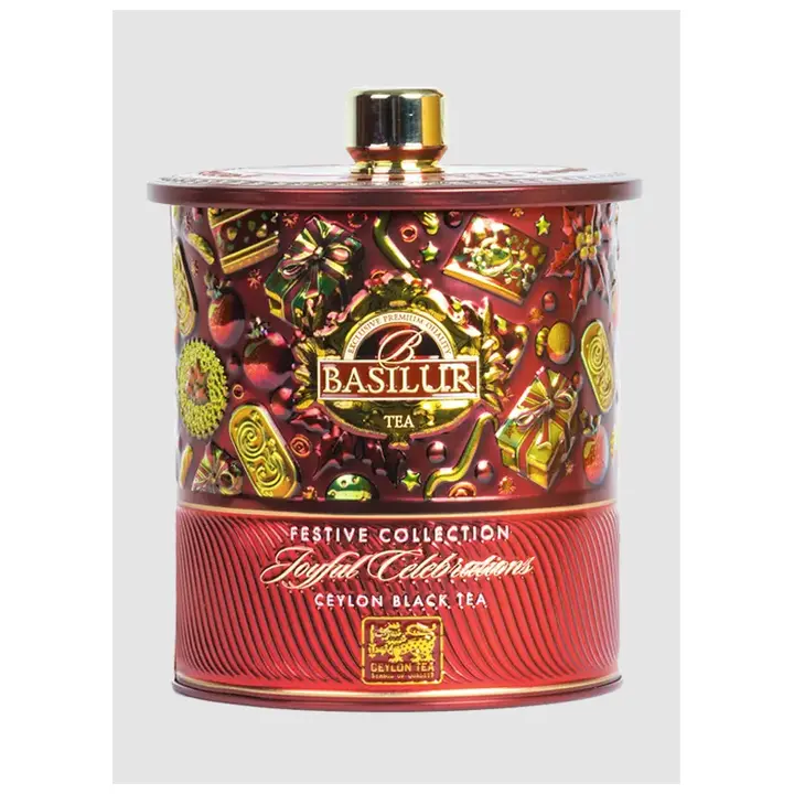 Basilur Must tee Joyful Celebrations 75g metallpurgis