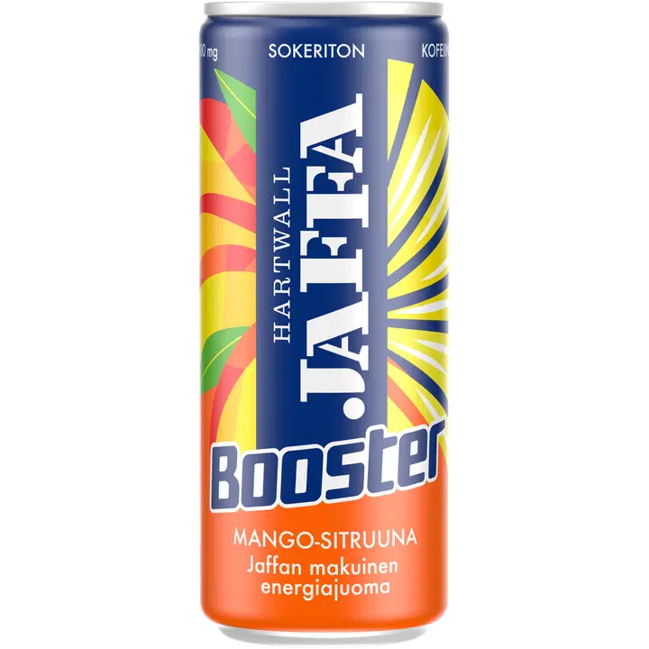 Jaffa Booster Mango-Sitruuna sokeriton energiajuoma 0,33 l