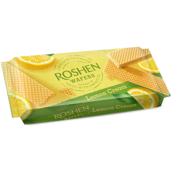 Roshen vahvlid sidrunimaitselise kreemiga 216g