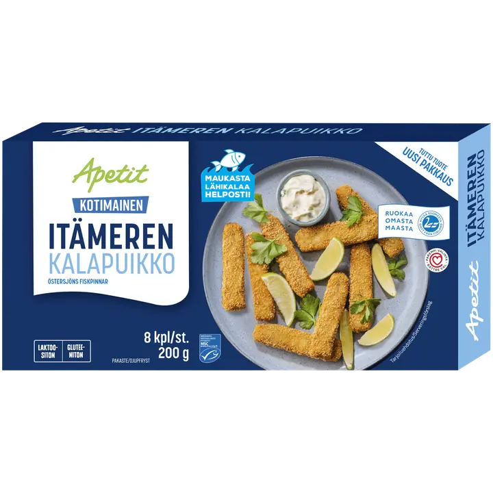Apetit Kotimainen Itämeren kalapuikko MSC pakaste 200g