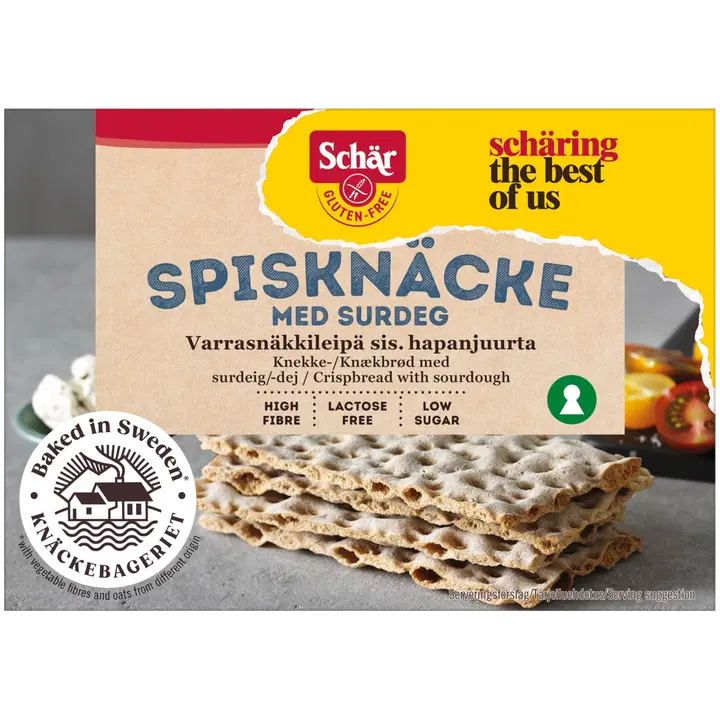 Schär Varrasnäkkileipä sis. hapanjuurta gluteeniton 130g