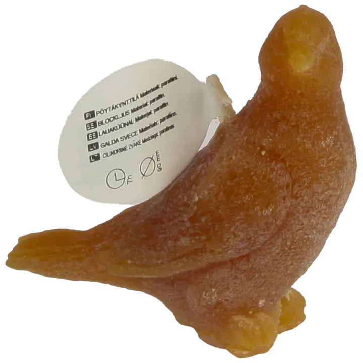 Lintu kynttilä 9 cm ruskea