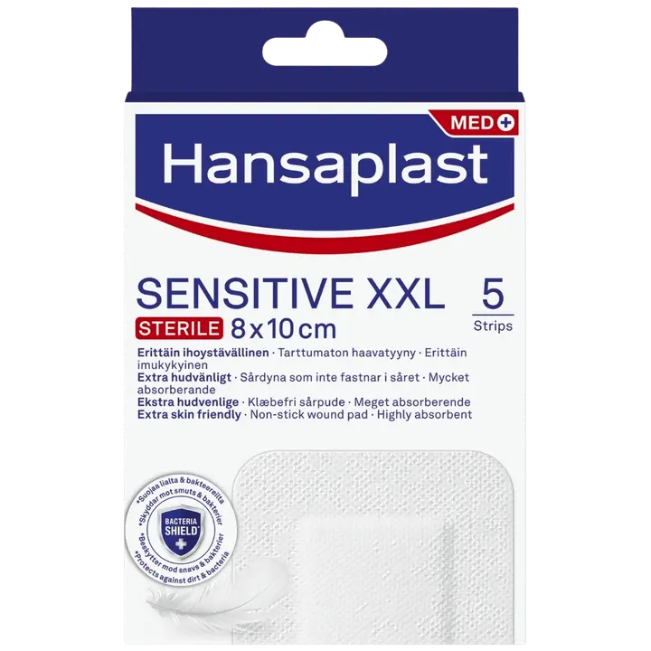 Hansaplast 5kpl Sensitive XXL 8x10cm -laastari