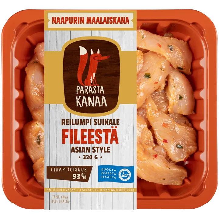 Naapurin Maalaiskanan reilumpi suikale fileestä, Asian style 320g