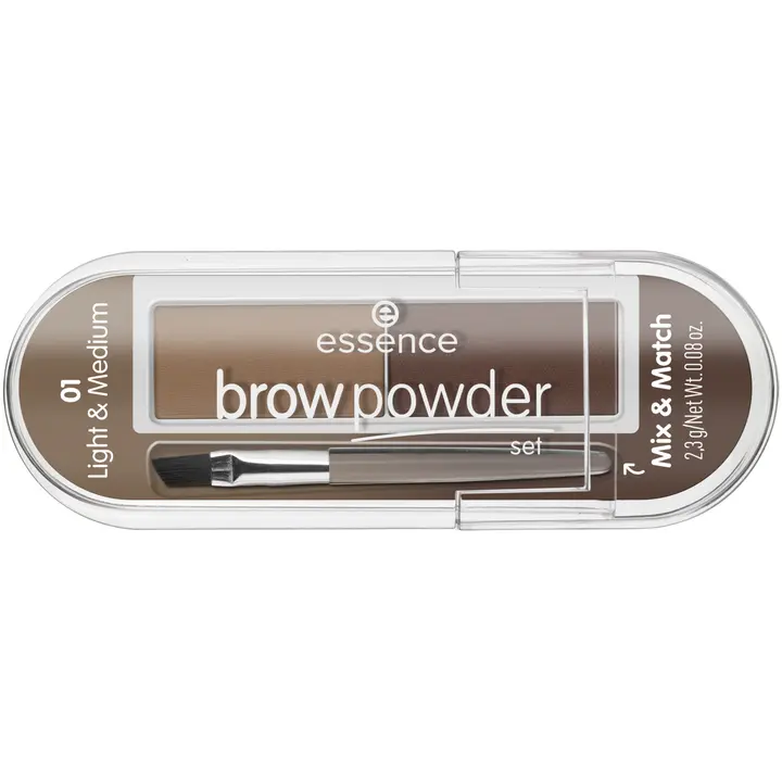 essence brow powder set 01 light & medium 2.3 g