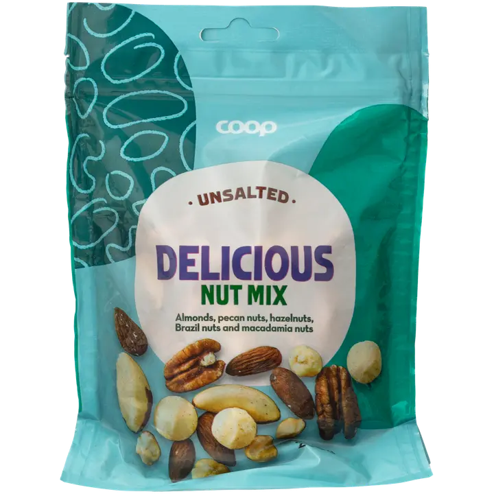 Coop Delicious nut mix pähkinäsekoitus suolaamaton 200g