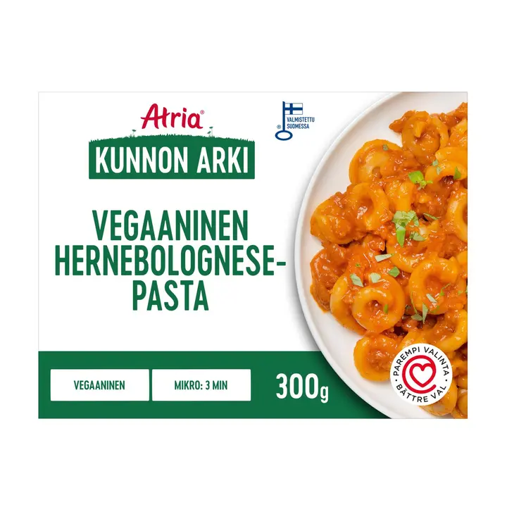 Atria Kunnon Arki Vegaaninen Hernebolognesepasta 300g
