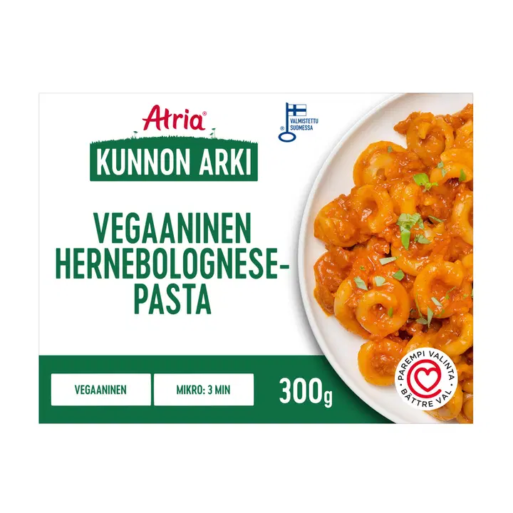 Atria Kunnon Arki Vegaaninen Hernebolognesepasta 300g