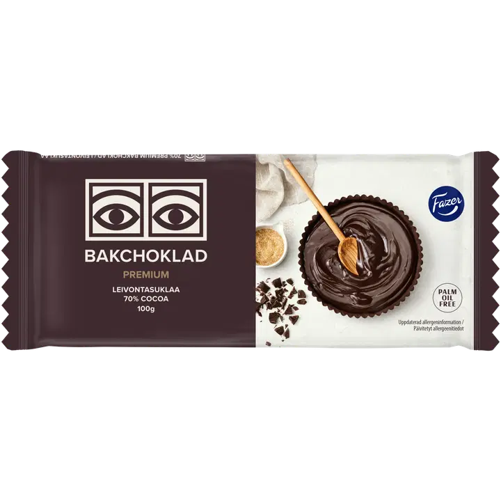 Fazer Ögon 70% Premium leivontasuklaa 100g