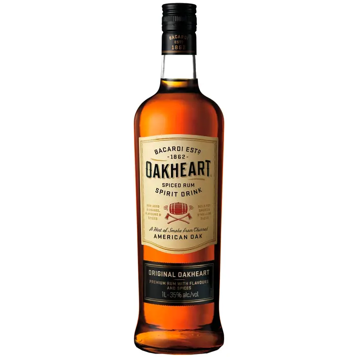 Bacardi Oakheart Original Spiced Rum piiritujook 32,5%vol 1l