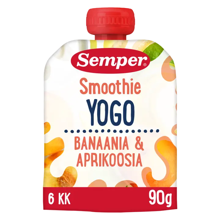 Semper Yogo Smoothie Banaani & aprikoosi 6kk jogurtti-hedelmäsose 90g